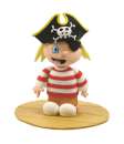 Claydough Pirate Boy Cake Topper